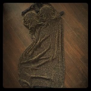 Babe-licious black and gold sparkling dress!